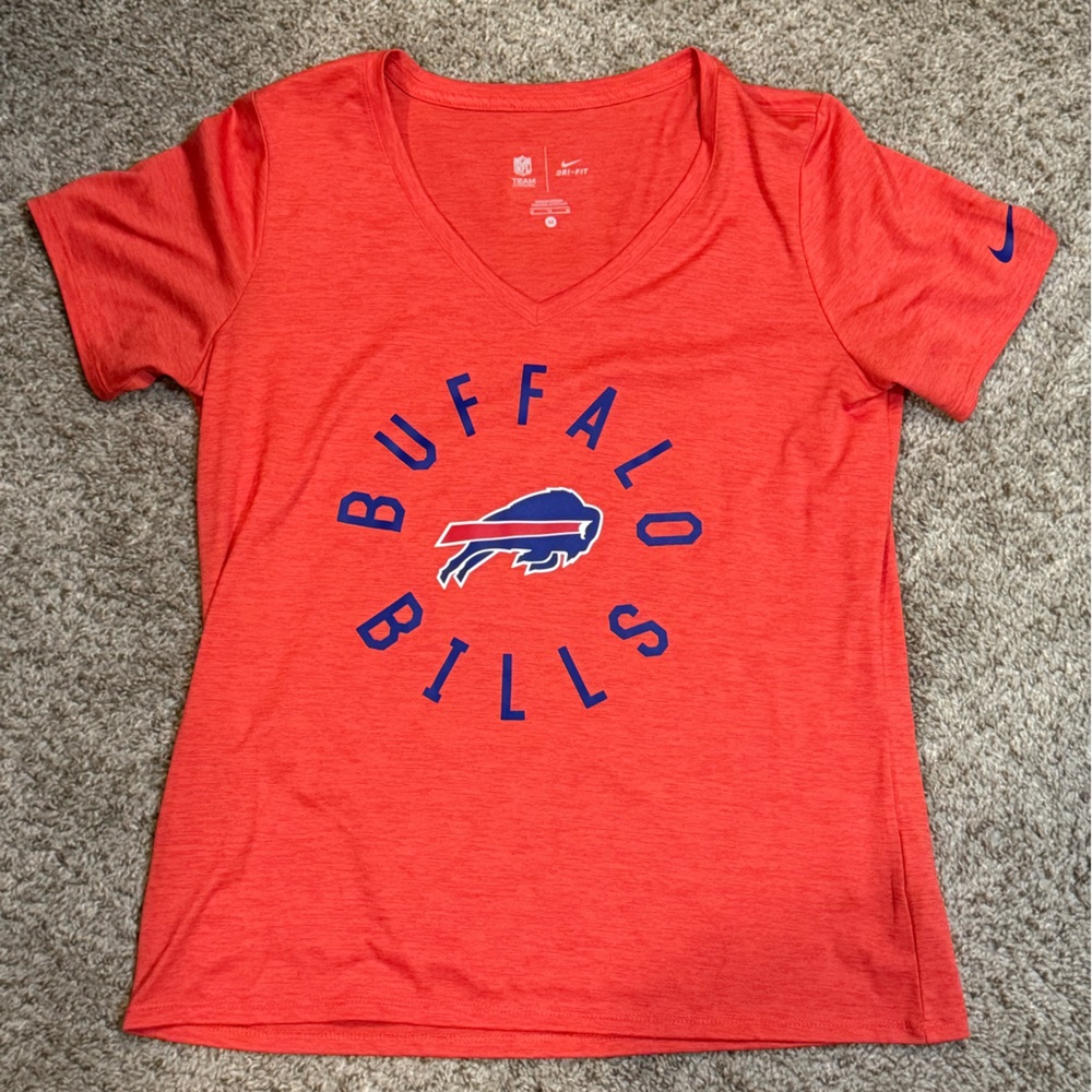 Nike Red Buffalo Bills Graphic V-neck Tee